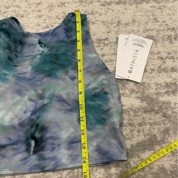 NWT Athleta Blue Tie Dye Conscious Crop Printed A - C - Picture 16 of 16